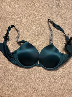Victoria's Secret Satin Push-Up Bra - Deep Teal